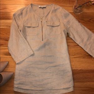 Jones NY Linen Shirt with Zipper
